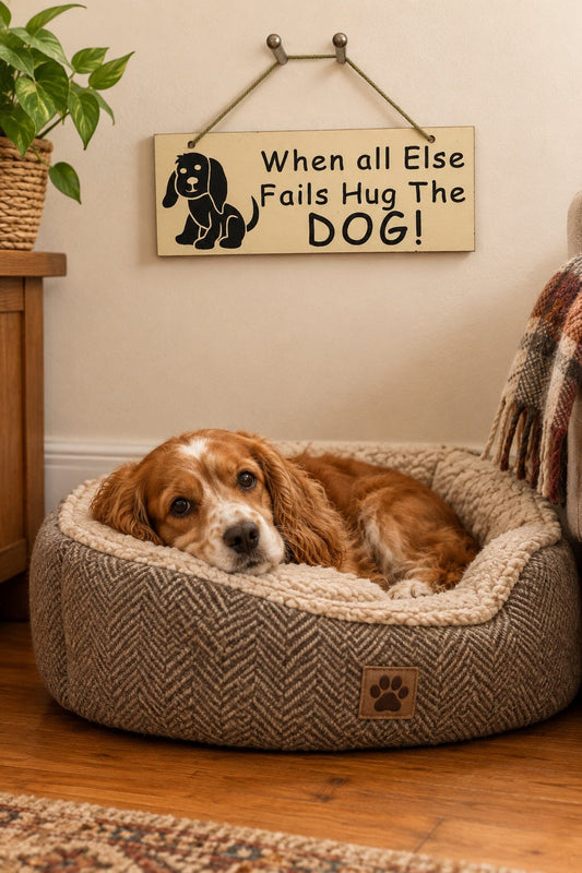 When all else fails hug the DOG Gifts www.HouseSign.co.uk 
