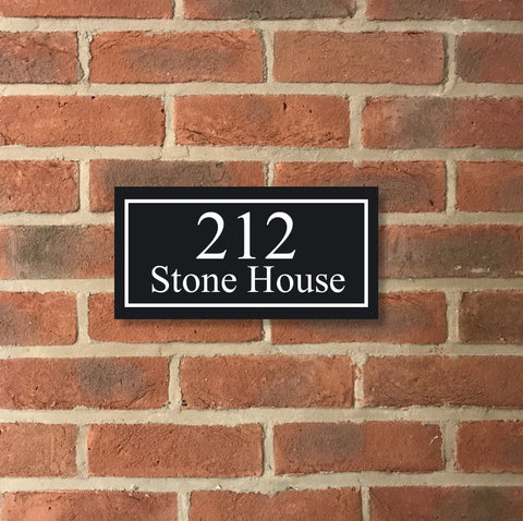12"x6" = (30cm x 15cm) Natural Granite House Sign Granite House Signs www.HouseSign.co.uk 