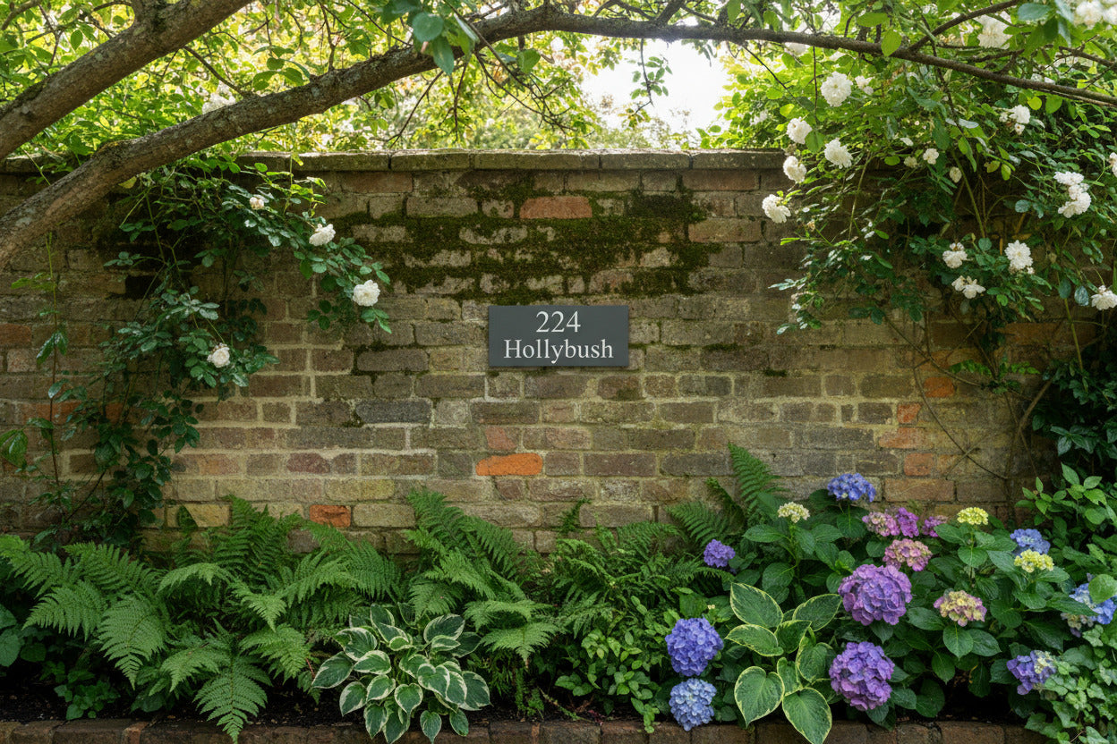 Introducing our stunning 30cm x 15cm Polished Natural Slate House Sign, designed to make a lasting impression! Crafted with durability in mind, it features beautifully carved lettering that enhances its elegance and visibility. Transform your home's entrance with this exquisite sign! www.HouseSign.co.uk