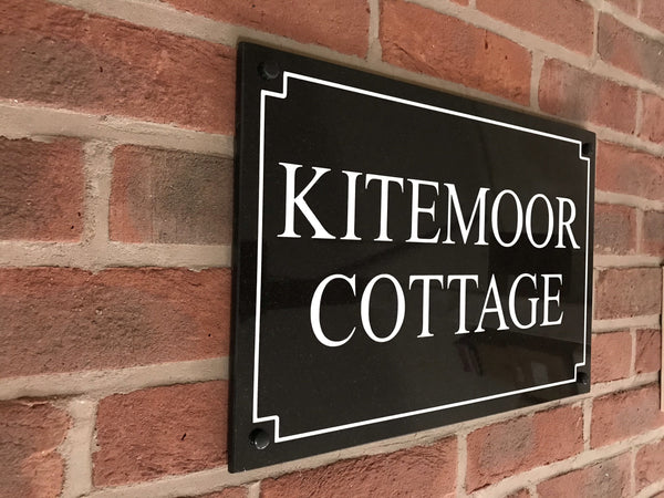 12"x8" = (30cm x 20cm) Natural Granite House Sign Granite House Signs www.HouseSign.co.uk 