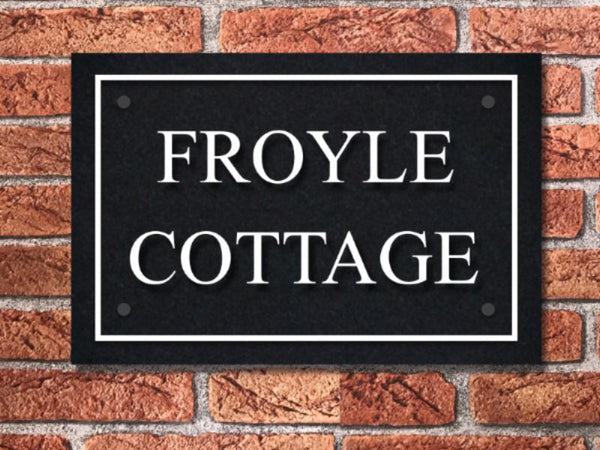 12"x8" = (30cm x 20cm) Natural Granite House Sign Granite House Signs www.HouseSign.co.uk 