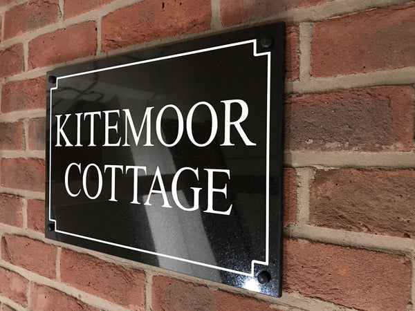 12"x8" = (30cm x 20cm) Natural Granite House Sign Granite House Signs www.HouseSign.co.uk 