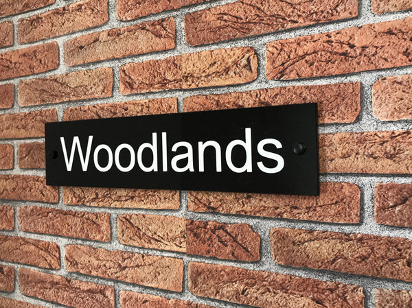 16"x4" = (40cm x 10cm) Natural Granite House Sign Granite House Signs www.HouseSign.co.uk 