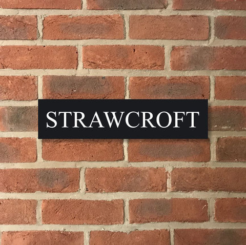 16"x4" = (40cm x 10cm) Natural Granite House Sign Granite House Signs www.HouseSign.co.uk 