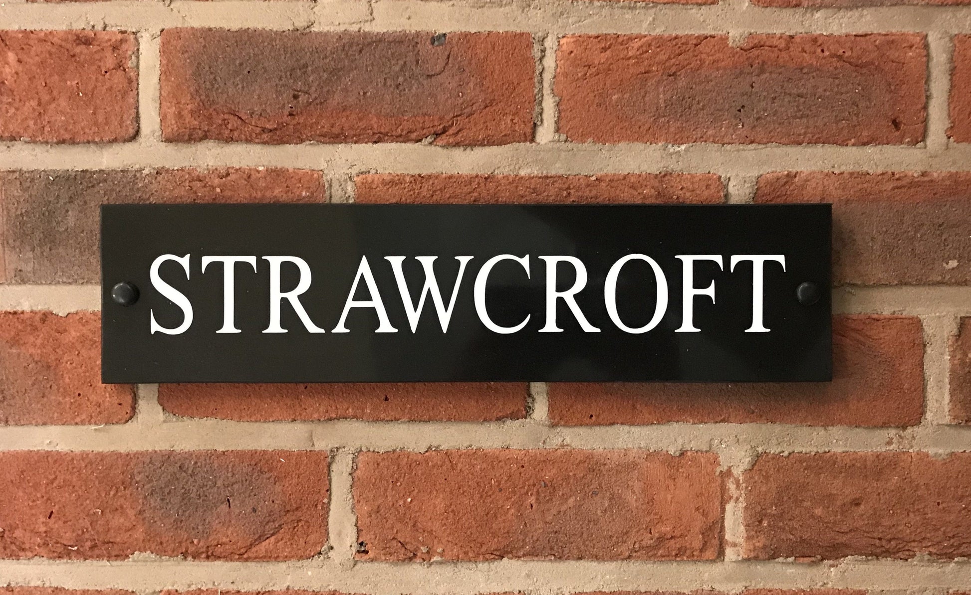 16"x4" = (40cm x 10cm) Natural Granite House Sign Granite House Signs www.HouseSign.co.uk 
