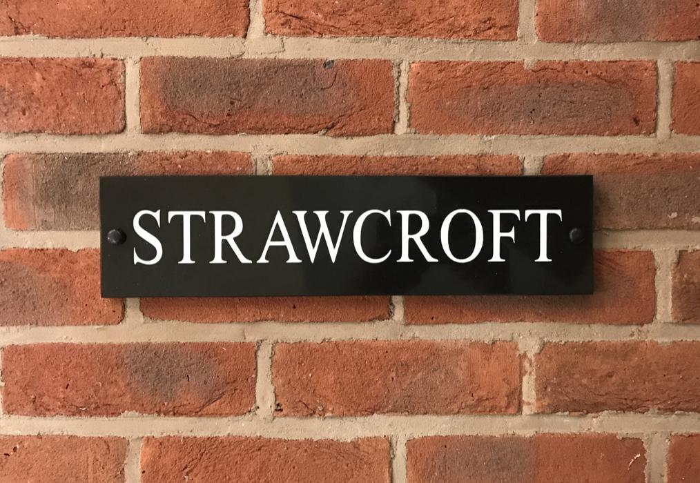 16"x4" = (40cm x 10cm) Natural Granite House Sign Granite House Signs www.HouseSign.co.uk 