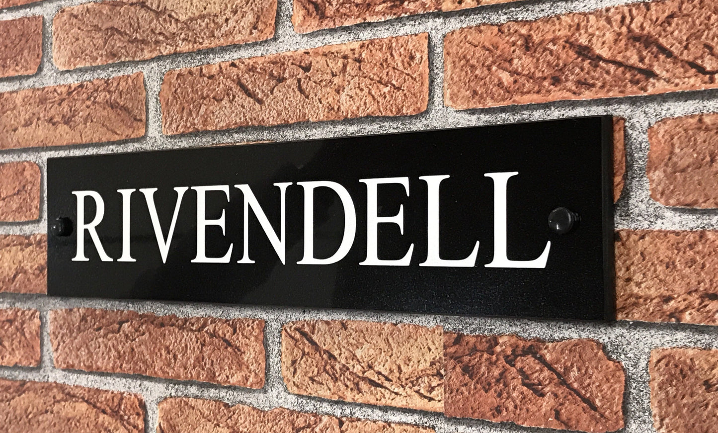 16"x4" = (40cm x 10cm) Natural Granite House Sign Granite House Signs www.HouseSign.co.uk 