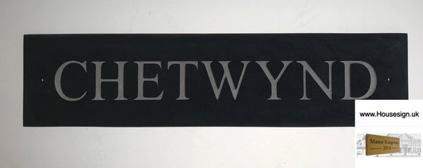 16"x4" (41cm x 10cm) Natural Slate House Sign Slate Sign www.HouseSign.co.uk 