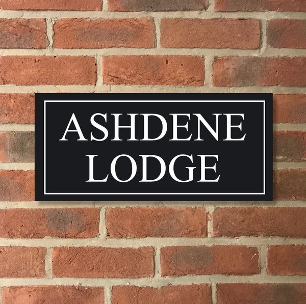 18"x9" = (45cm x 22.5cm) Natural Granite House Sign Granite House Signs www.HouseSign.co.uk 
