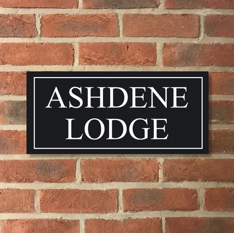 18"x9" = (45cm x 22.5cm) Natural Granite House Sign Granite House Signs www.HouseSign.co.uk 