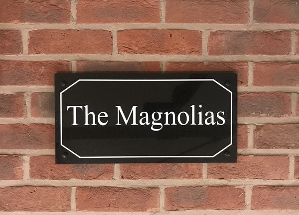 18"x9" = (45cm x 22.5cm) Natural Granite House Sign Granite House Signs www.HouseSign.co.uk 