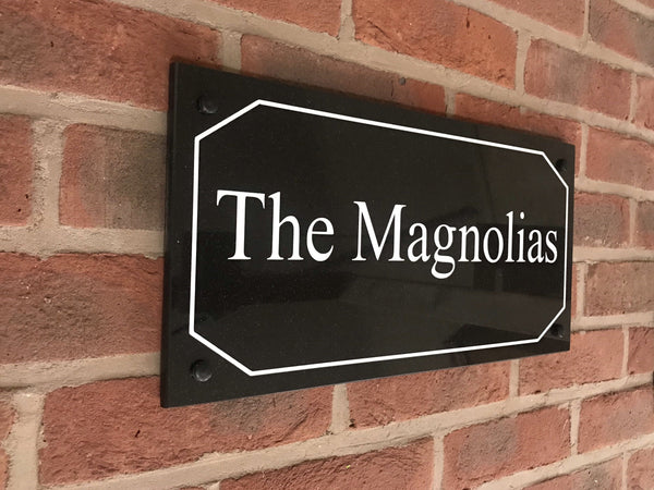 18"x9" = (45cm x 22.5cm) Natural Granite House Sign Granite House Signs www.HouseSign.co.uk 