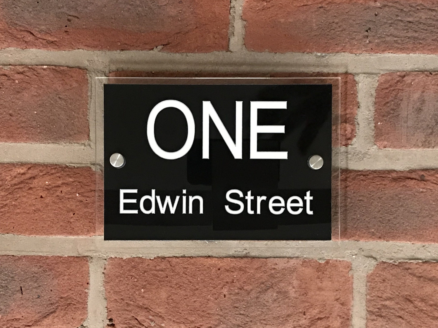 20cmx14cm Acrylic Sign Acrylic House Signs www.HouseSign.co.uk Black 