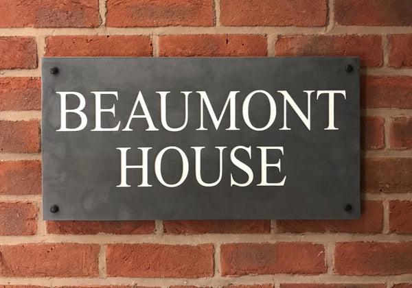 24"x12" (60cm x 30cm)Natural Slate House Sign Slate Sign www.HouseSign.co.uk 