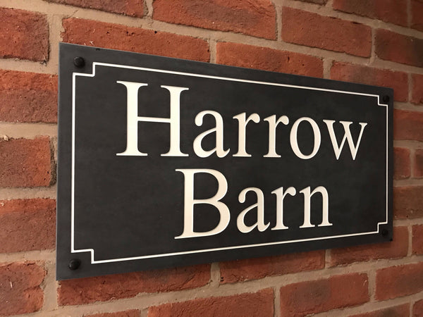 24"x12" (60cm x 30cm)Natural Slate House Sign Slate Sign www.HouseSign.co.uk 