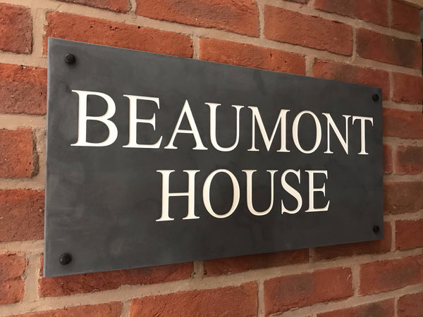 24"x12" (60cm x 30cm)Natural Slate House Sign Slate Sign www.HouseSign.co.uk 