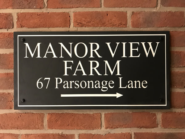 24"x12" (60cm x 30cm)Natural Slate House Sign Slate Sign www.HouseSign.co.uk 