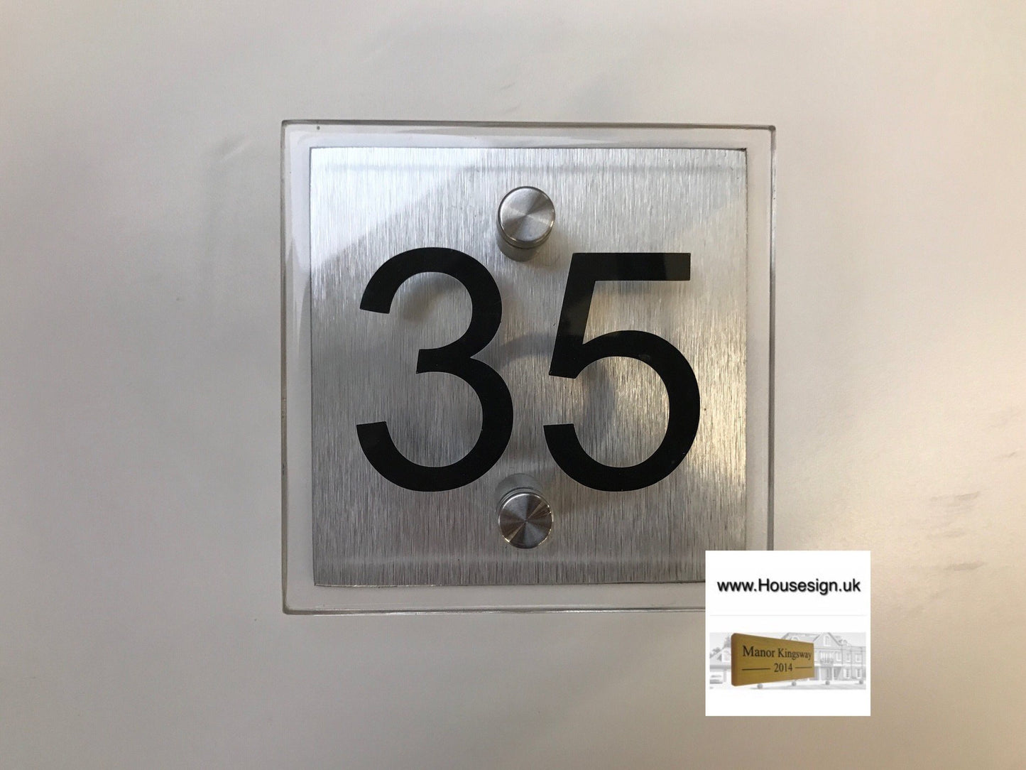 4"x4" (10cm x 10cm) Acrylic House Sign Acrylic House Signs www.HouseSign.co.uk 