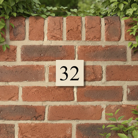 4"x4" = (10cm x 10cm) Natural Stone House Sign Stone House Sign www.HouseSign.co.uk 