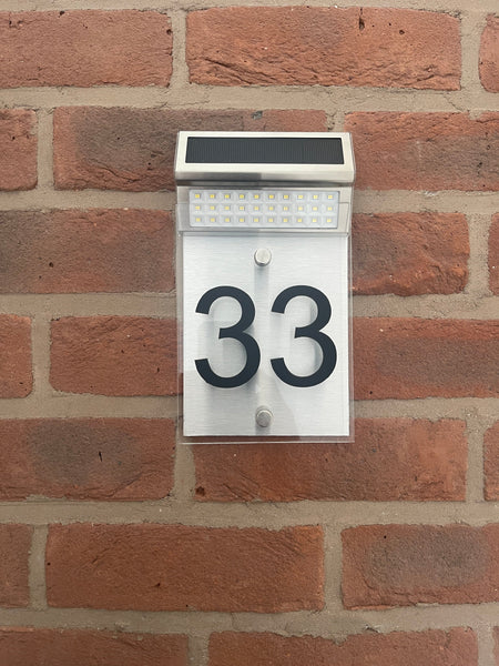 5.5"x8" LED Solar Acrylic House Sign LED Acrylic Signs www.HouseSign.co.uk 