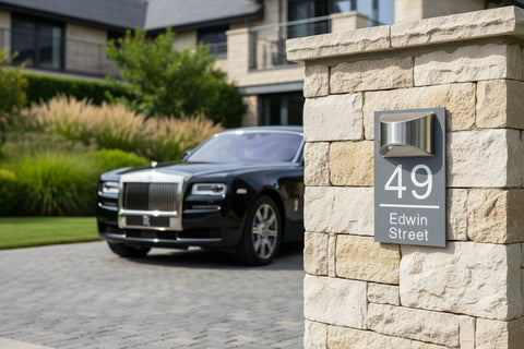 6"x10" LED Solar Acrylic House Sign LED Acrylic Signs www.HouseSign.co.uk 