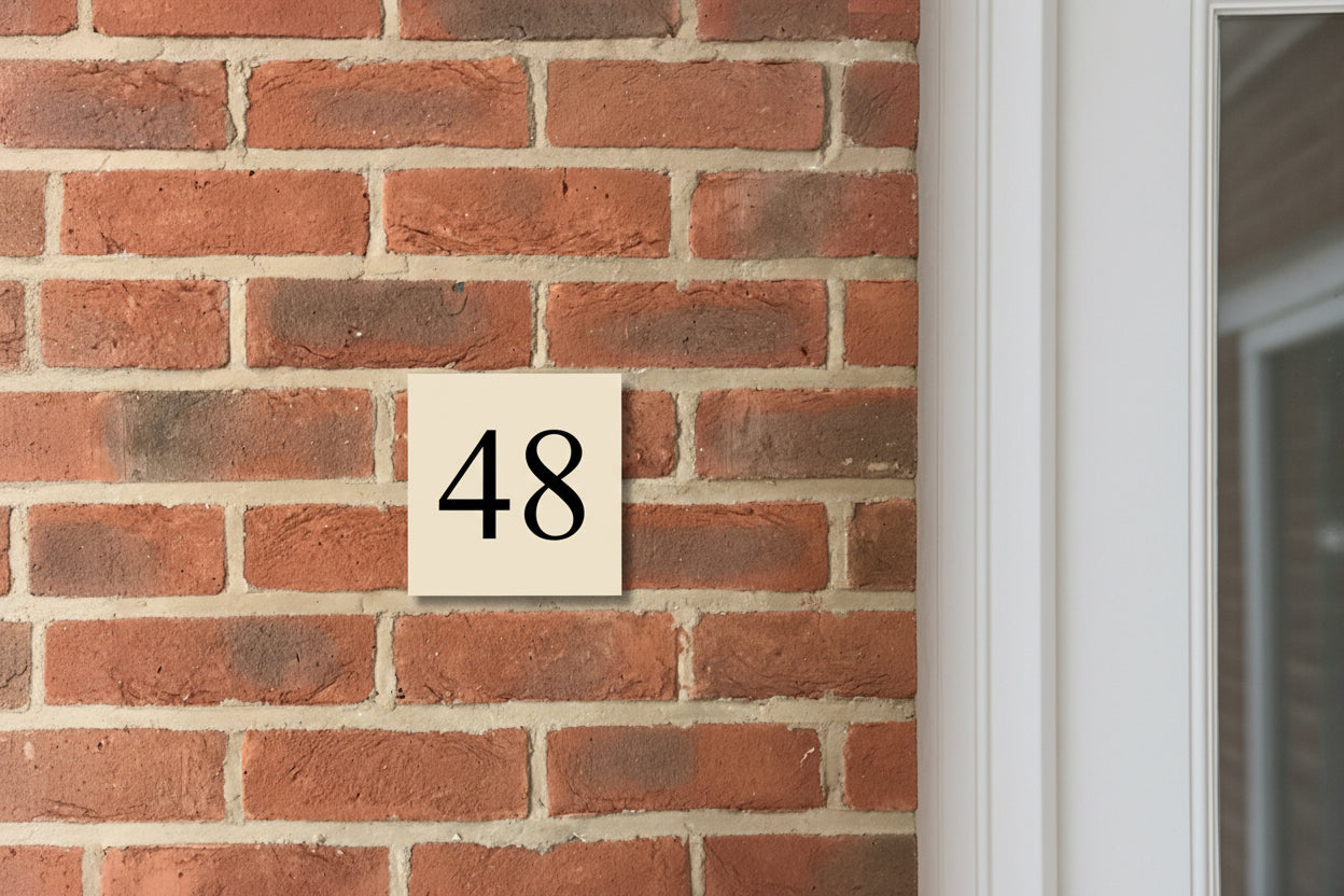 6"x6" = (15cm x 15cm) Natural Stone House Sign Stone House Sign www.HouseSign.co.uk 