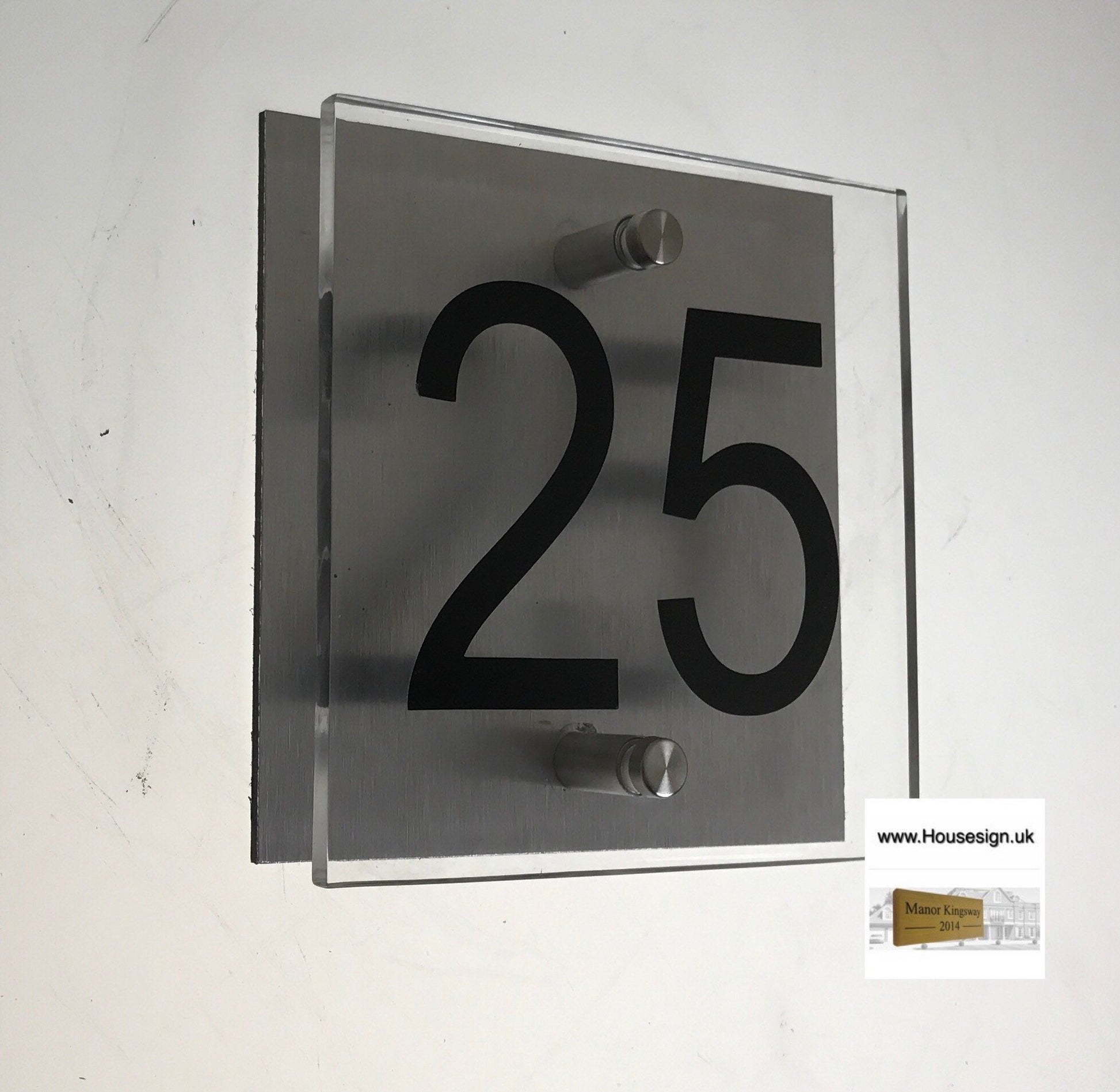 6"x6" Acrylic House Sign Acrylic House Signs www.HouseSign.co.uk 