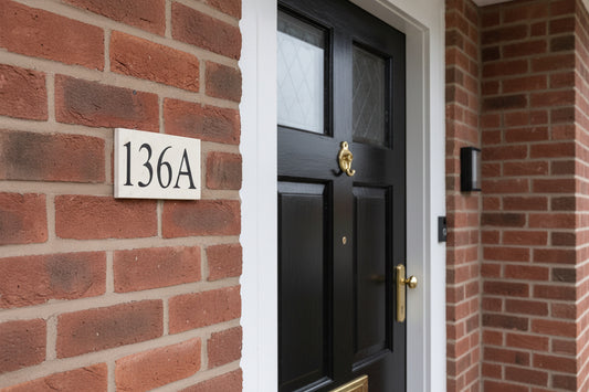 8"x4" = (20cm x 10cm) Natural Stone House Sign Stone House Sign www.HouseSign.co.uk 