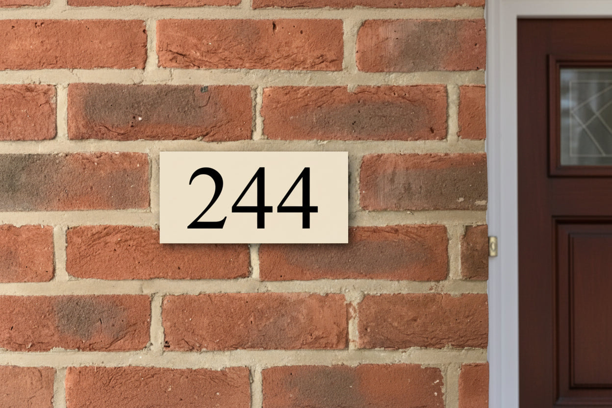 8"x4" = (20cm x 10cm) Natural Stone House Sign Stone House Sign www.HouseSign.co.uk 