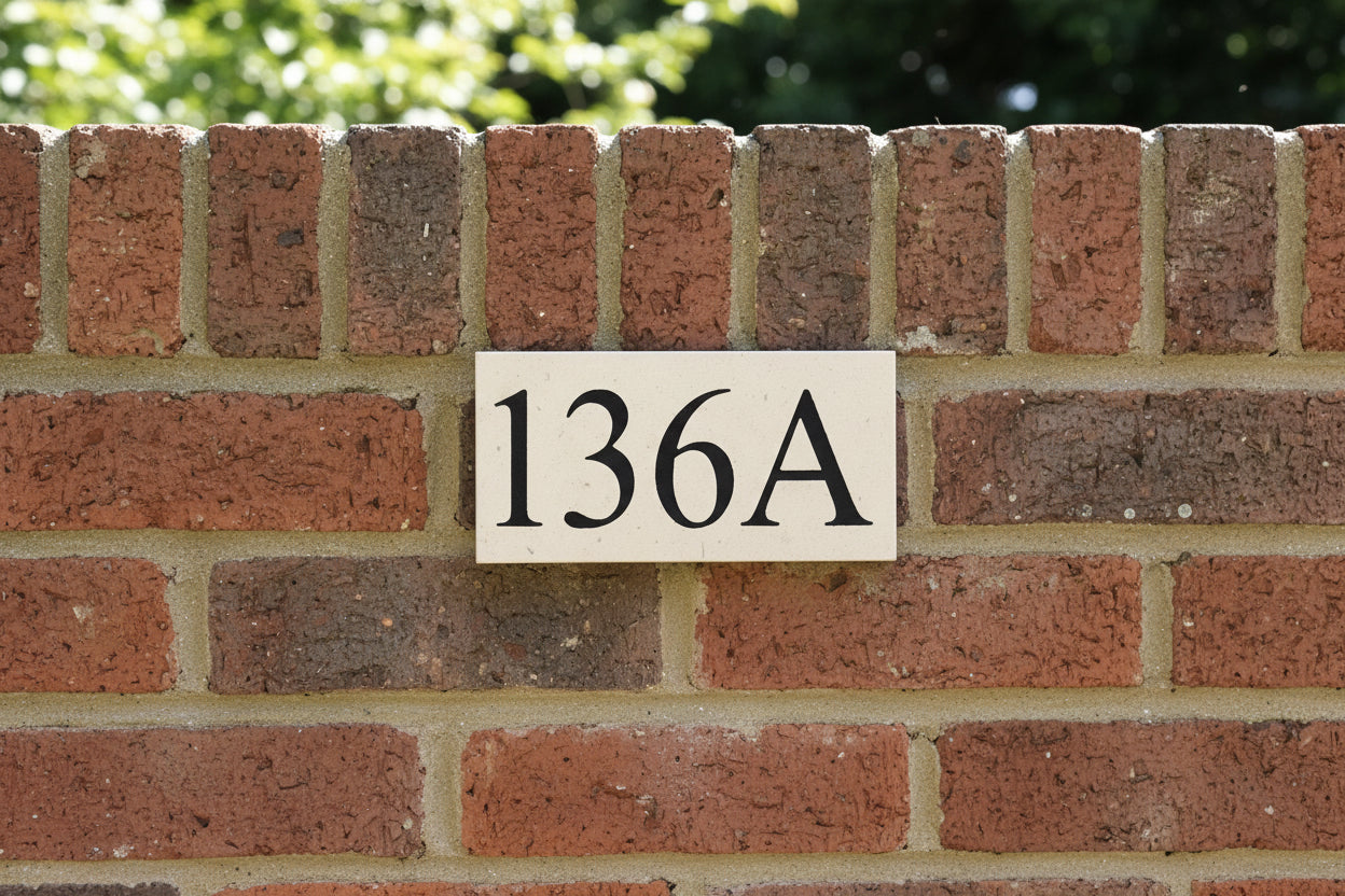 8"x4" = (20cm x 10cm) Natural Stone House Sign Stone House Sign www.HouseSign.co.uk 