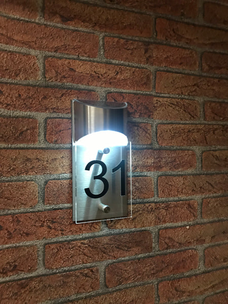 4"x8" Acrylic Solar Curved LED House Sign