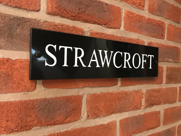 16"x4" = (40cm x 10cm) Natural Granite House Sign