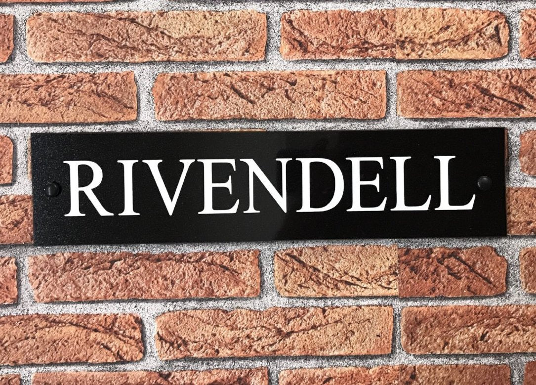 16"x4" = (40cm x 10cm) Natural Granite House Sign