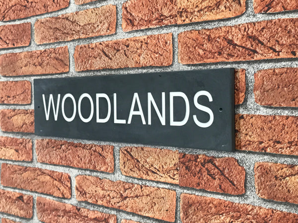 16"x4" (41cm x 10cm) Natural Slate House Sign