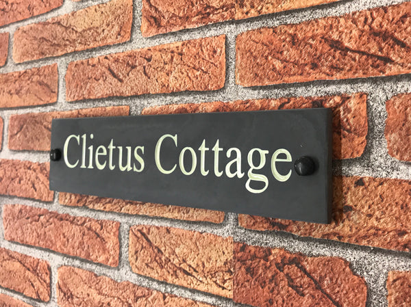 12"x3" Natural Slate House Sign