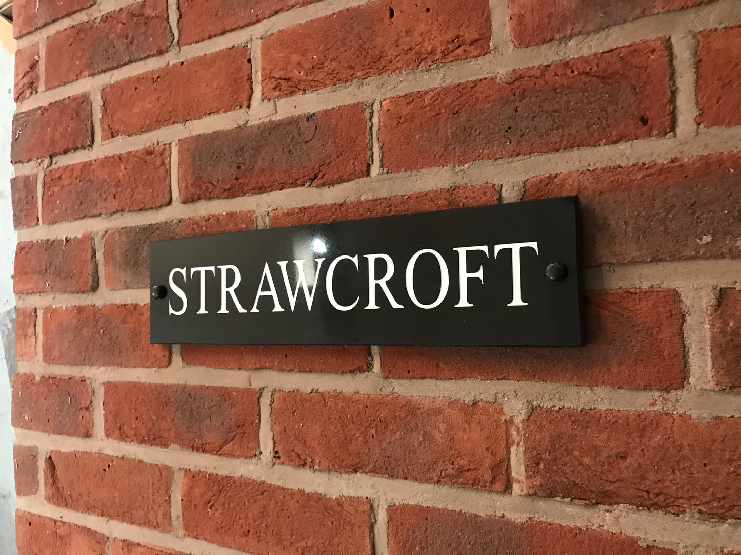 16"x4" = (40cm x 10cm) Natural Granite House Sign