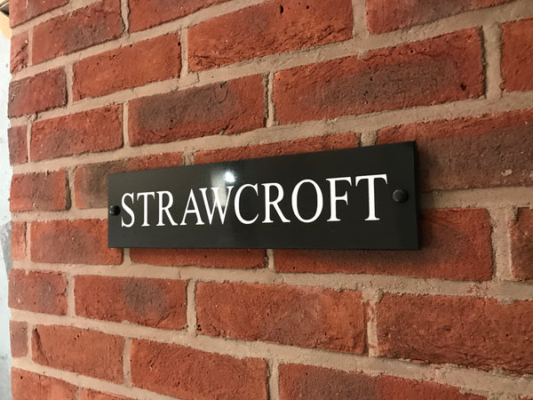 16"x4" = (40cm x 10cm) Natural Granite House Sign