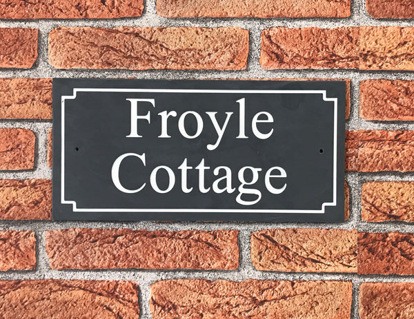 12"x6" (30cm x 15cm) Natural Slate House Sign