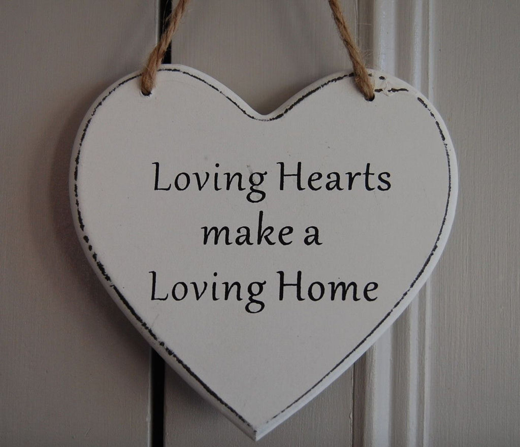 Loving Hearts make a Loving Home Gifts www.HouseSign.uk 