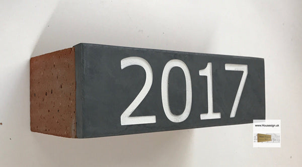 Natural Slate Brick Slate Sign www.HouseSign.co.uk 